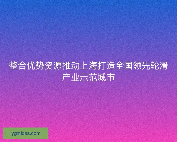 整合优势资源推动上海打造全国领先轮滑产业示范城市